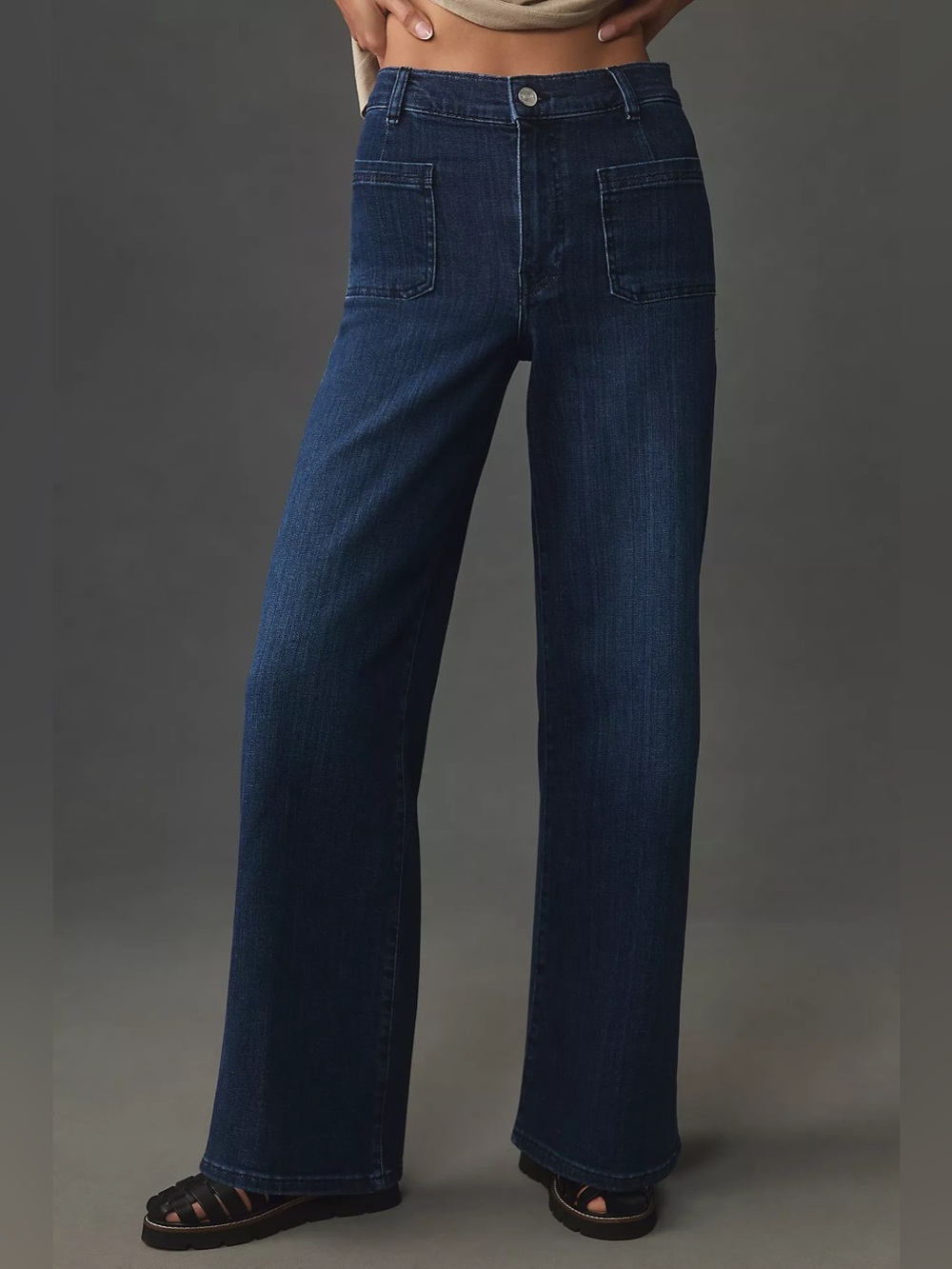 FRAME Le Slim Palazzo High-Rise Wide-Leg Jeans